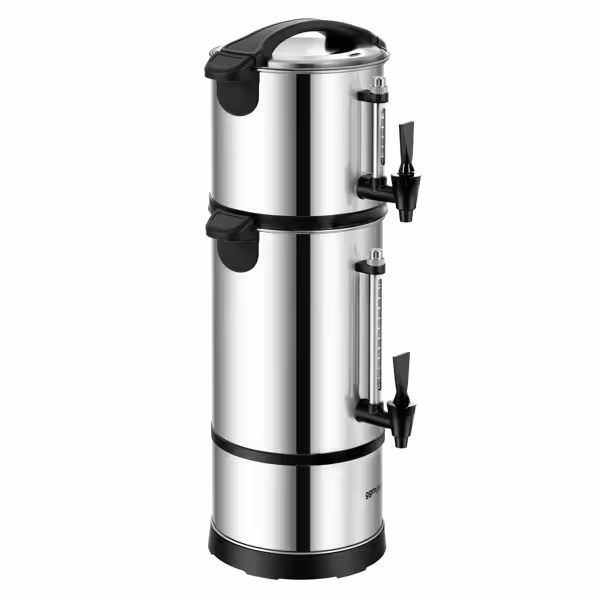 Kaffee Perkolator - 7 Liter - 1,2 kW - mit 4 Liter Milchdispenser-Aufsatz