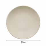 (24 قطع) TEOS - طبق مسطح - مسطّح - بورسلان - Ø 270mm - كريمي