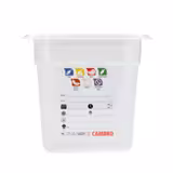 (6 pièces) CAMBRO | SafeTrak - Récipients en polypropylène GN 1/6 - laiteux - Hauteur : 150mm