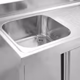 Spoelkast - RVS - 1200x600mm - met 1 spoelbak links