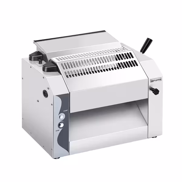 Laminadora de pizza - de bancada - para pasta e pizza Ø320mm - Ø60x320mm - espessura da massa 0 a 10mm - 370W - Aço inoxidável