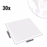 (30 pcs) Damask Tablecloth Porto - Sateen Weave - 130x130cm - White
