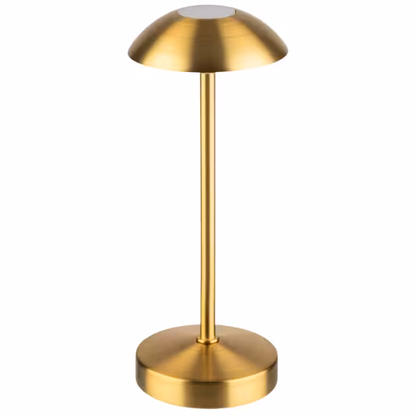 Tafellamp - ALVA Micro - LED - oplaadbaar - draadloos - geschikt voor buiten - IP54 - dimbaar in 3 standen - Ø80mm - Goud