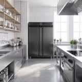 Upright Freezer PREMIUM - GN 2/1 - 1400L - with 2 doors & Rails & support grids