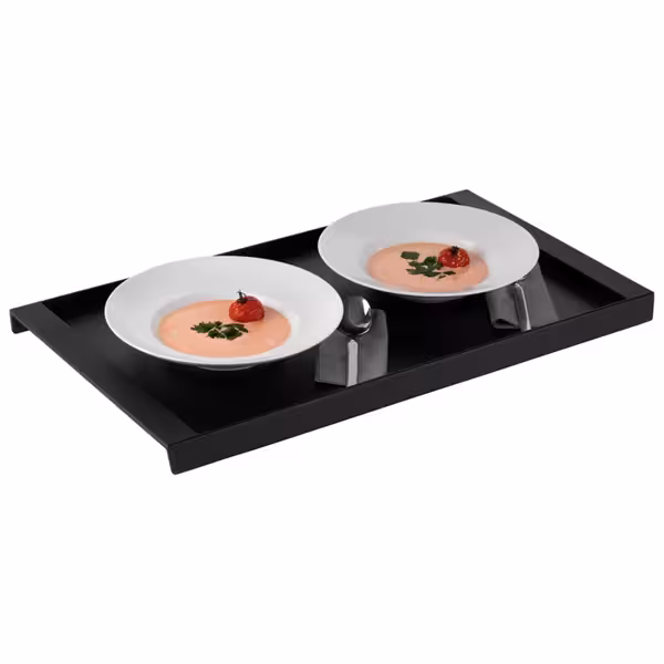 Serving Tray - Melamine - 670x380mm - Height: 40mm - Black