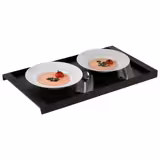 Dienblad - Melamine - 67x38cm - hoogte: 40mm - Zwart - stapelbaar - geschikt voor snijplank 1200762