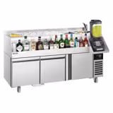 Bar-Cocktail-Getränkekühltisch - 1600mm - 235 Liter - 1 Tür, 2 Schubladen & 230V Steckdose