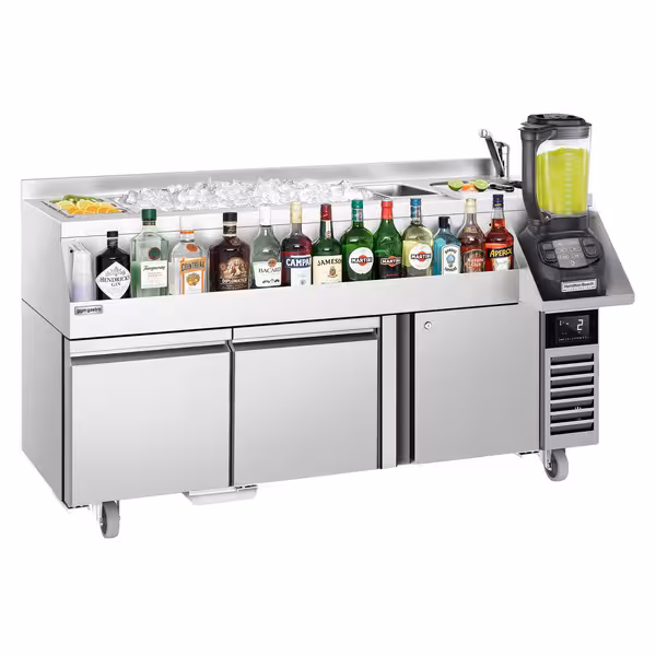 Cocktailasema – 1600 mm - 235 l - 1 ovi, 2 vetolaatikkoa & 230 V pistorasia