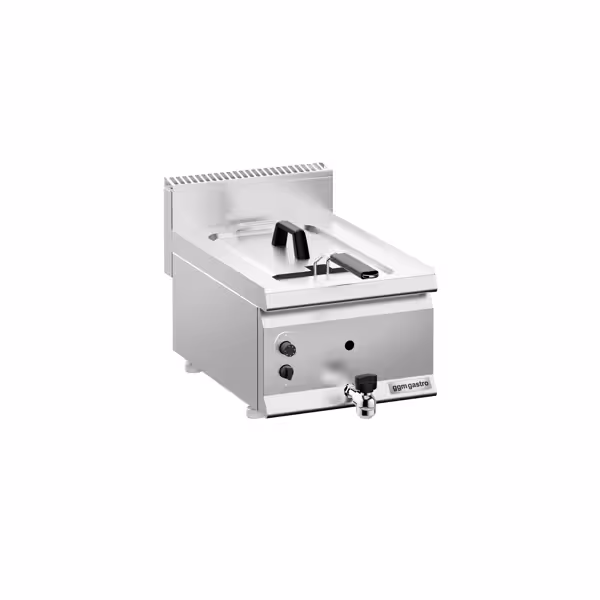 Commercial Countertop Gas Fryer - 8 litres - 6kW - Manual - with drain tap