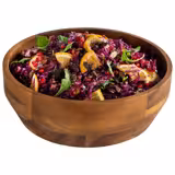 (6 pieces) Oiled Wood Buffet Bowls – 250×250×85 mm - 2.5 litre - Brown