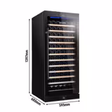 Răcitor de vinuri ECO din oțel inoxidabil - 1 zonă climatică - 322 litri - max. 127 sticle