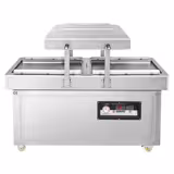 Machine sous vide double cloche - 3x20m³/h - 3x750W - Numérique - avec injection de gaz (MAP) - Barre de soudure 590mm