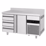 Soğutmalı Tezgah PREMIUM - 1400x700mm - 1 kapılı; 3 çekmeceli - fanlı soğutma; otomatik defrost; dijital termostat; içten motorlu - çalışma yüzeyi arkalıklı