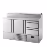 Commercial Saladette Prep Counter - 1460x700mm - 2 Doors & 2 Drawers - for 8x GN 1/4