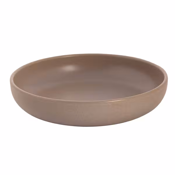 (6 stuks) SANDY LOAM - diep bord - rond - steengoed - Ø220mm - grijs