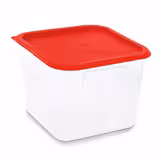 Recipiente para alimentos - Policarbonato transparente - Transparente - Altura: 190mm - 6,0L - con tapa