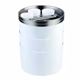 Vasque à bouteilles - CONFERENCE - Acier inoxydable, plastique SAN - Ø230mm - Blanc - pour 6 bouteilles