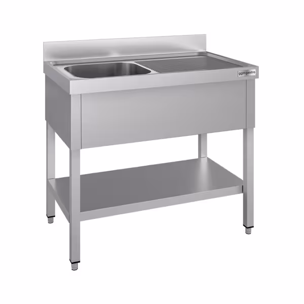 Sink unit ECO - 1000x600mm - with undershelf & 1 basin on the left
