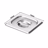 Coperchio GN 1/6 in acciaio inox - 162x176mm
