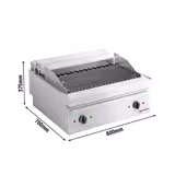 Commercial Electric Water Grill - 8.75kW - Countertop - 700mm Deep - 2 Burners - Tilting Grill Grid