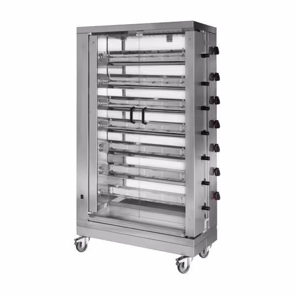 Gas Chicken Rotisserie Oven - 42kW - with 7 Skewers for up to 42 chickens