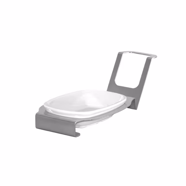 (3 pcs) Support porte cuillères - Ovale - Chrome - 105x140x90mm | Lot de 3 supports porte cuillères