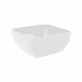 (6 adet) Kase - FRIENDLY - PET - 400ml - köşeli - 125x125mm - Derinlik:65mm - Beyaz