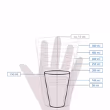 (1000 stuks) Papieren beker - 150ml - 6 oz - Ø 80mm - Wit