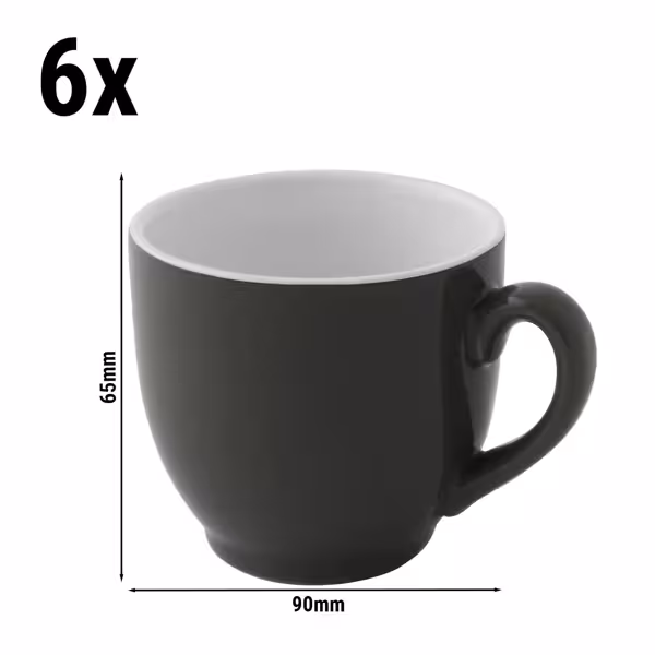 (6 stuks) Colors - Koffiekop - 140ml - Grijs