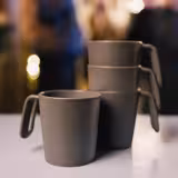(30 kpl) Uudelleenkäytettävä muki - 260ml - Harmaa