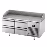 Banco pizza refrigerato PREMIUM PLUS - 1490x700mm - con 4 cassetti - piano in granito