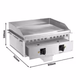 Fry Top Elettrico - 9,0 kW - Rigato - Superficie di cottura: 693x484mm
