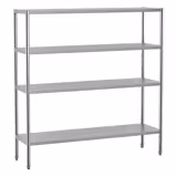 Estante de aço inoxidável ECO 1,8 x 0,5 m - com 4 prateleiras (ajustável)
