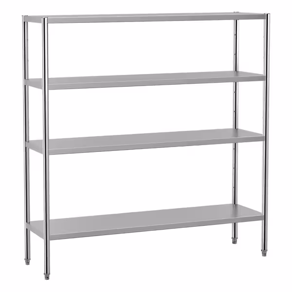 Półka ze stali nierdzewnej ECO - 1800x500x1800mm - 4 półek przestawnych - Nośność na półkę: 70kg