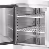 Pizzakühltisch PREMIUM - 1400x700mm - 3 Türen - inkl. Kühlaufsatzvitrine - 6x GN 1/4
