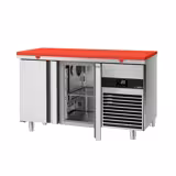 Table réfrigérée PREMIUM - 1400x700 mm - avec 2 portes - incl. planche à découper rouge