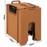 Insulated Drink Dispenser with Tap - Hot & Cold - 44L - Terracotta