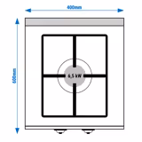 Cucina a gas professionale - 400x600x300mm - 6,58 kW - 1 fuochi - da banco