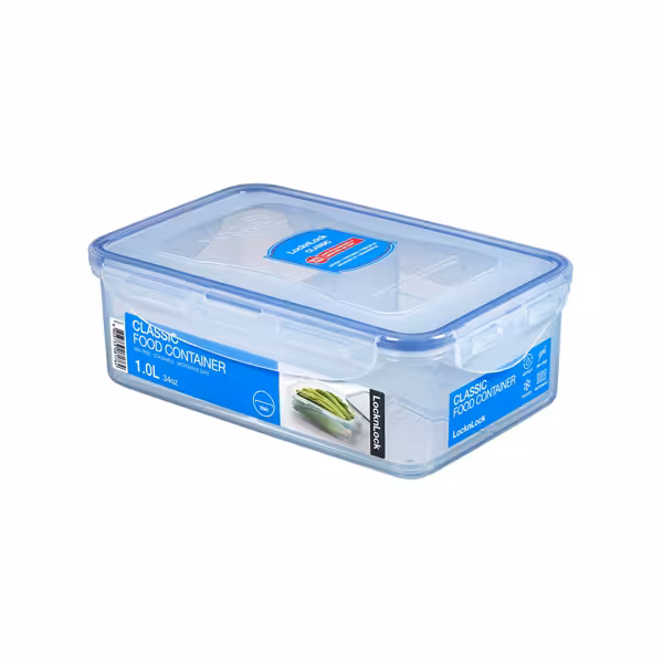 (6 stuks) LocknLock | Multifunctionele box Classic - 1 liter - met lekbak - transparant