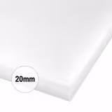 Planche à découper - 325x530mm - Épaisseur: 20mm - Conforme HACCP - Polyéthylène - Blanc