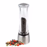 (6 pieces) PEUGEOT | DAMAN - Pepper Mill - u'Select - Stainless Steel/Acrylic - Height: 210mm