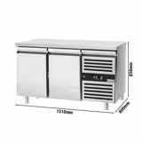 Bakkerij koeltafel PREMIUM - 1500x800mm - met 2 deuren