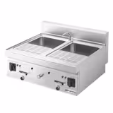 Commercial Electric Pasta Cooker - Twin Tank - Countertop - 2x26L - 12kW - with Drain Tap - 700mm Depth