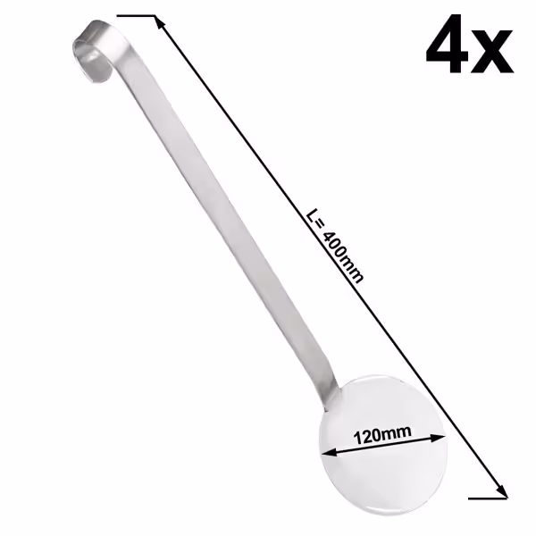 (4 st) Rissked - Ø 120 mm - i rostfritt stål