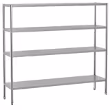 Stainless Steel Shelving Unit ECO - 2000x500mm - with 4 shelves (ADJUSTABLE)
