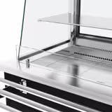 Refrigerated Buffet Display PRAGUE - 1600mm - with Refrigerated Well - on Braked Castors - Black