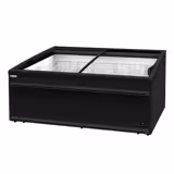 Vrieseiland - 2106x858mm - 483 liter - 2 glazen schuifdeksels - zwart