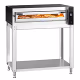 Forno elettrico per pizza - Platea in mattoni refrattari - 1340x920mm - 6 pizze Ø35cm - fino a 400°C - Digitale - Sovrapponibile (fino a 3) - incl. Sottotelaio/Supporto