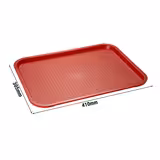 (6 Stück) FAST FOOD Tablett - Polypropylen - 410x305mm - Rot