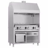 Gasgrill - 1,37m - Rostfritt stållook